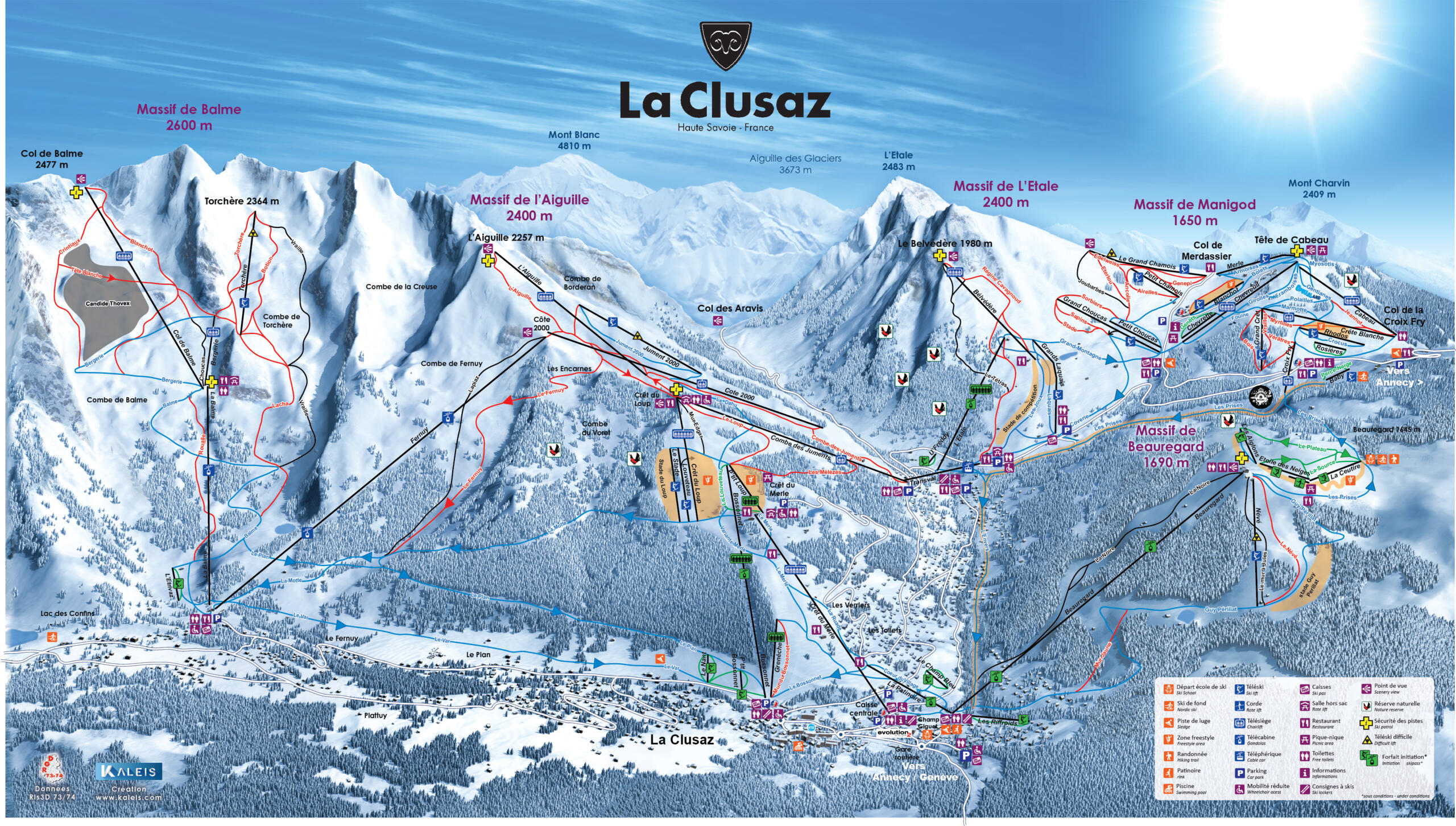 Plan des pistes de La Clusaz
