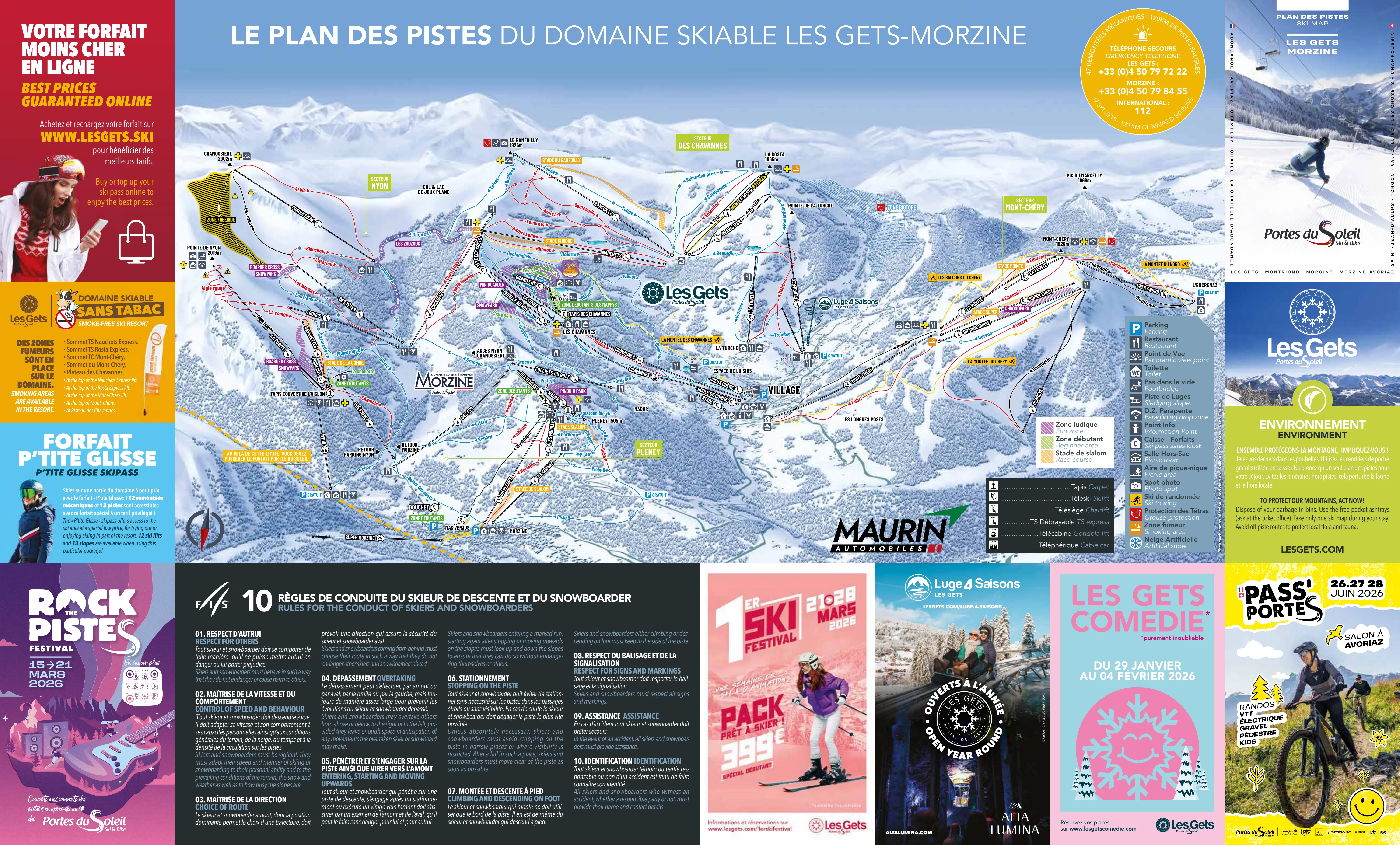 Plan des pistes de Les Gets